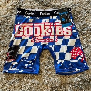 NWT Cookies Premium Boxer Briefs Moisture Wicking Stretch in Blue Size Small